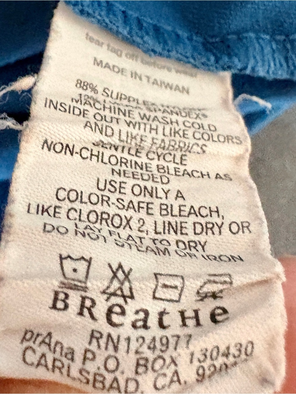 Prana Blue Ruched Racerback Tank Top - Picture 2 of 5